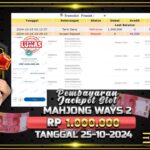 BUKTI JACKPOT SLOT MAHJONG WAYS 2 TERPERCAYA DI INDONESIA TGL 25-10-2024