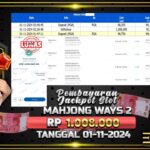 BUKTI JACKPOT SLOT MAHJONG WAYS 2 TERPERCAYA DI INDONESIA TGL 01-11-2024