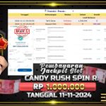 BUKTI JACKPOT SLOT CANDY RUSH SPIN ROYAL TERPERCAYA DI INDONESIA TGL 11-11-2024