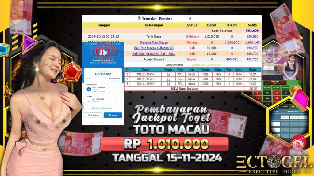 BUKTI JACKPOT TOGEL TOTO MACAU TERPERCAYA DI INDONESIA TGL 15-11-2024